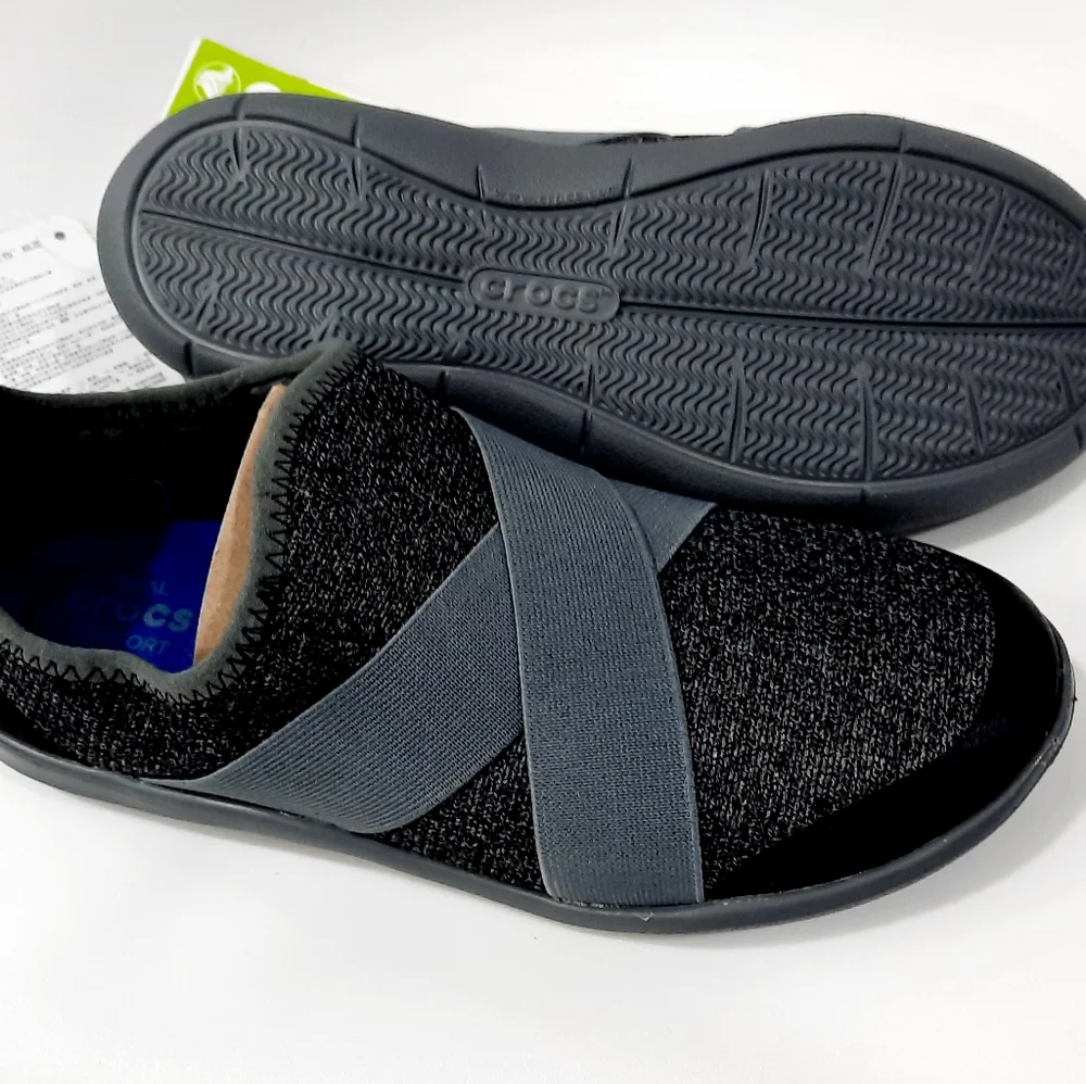 Crocs Swiftwater Cross Straps Pull-on Black Gray color #6